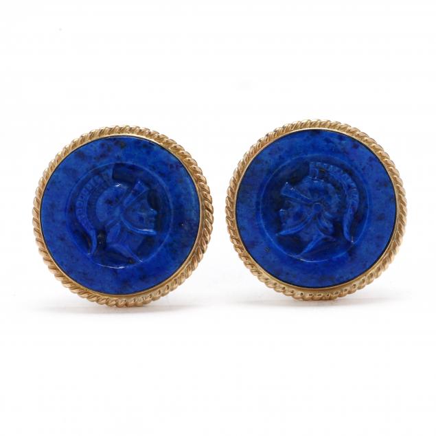 gold-and-lapis-lazuli-intaglio-earrings