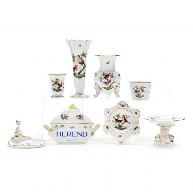 eight-herend-i-rothschild-bird-i-decorative-table-accessories