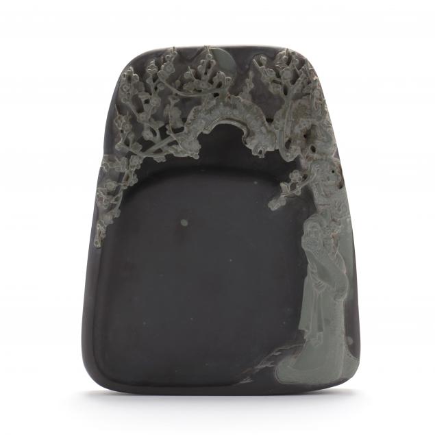 a-large-chinese-carved-ink-stone-by-wang-xuwei-with-wooden-box