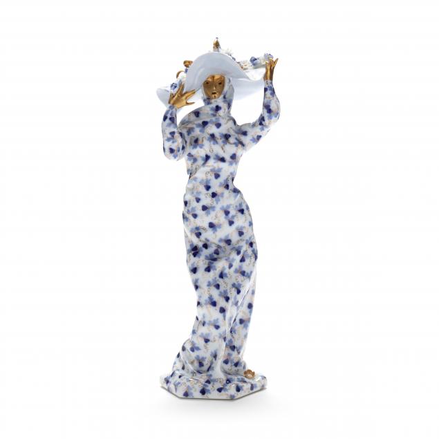 a-herend-porcelain-figure-of-a-carnival-woman-with-hat