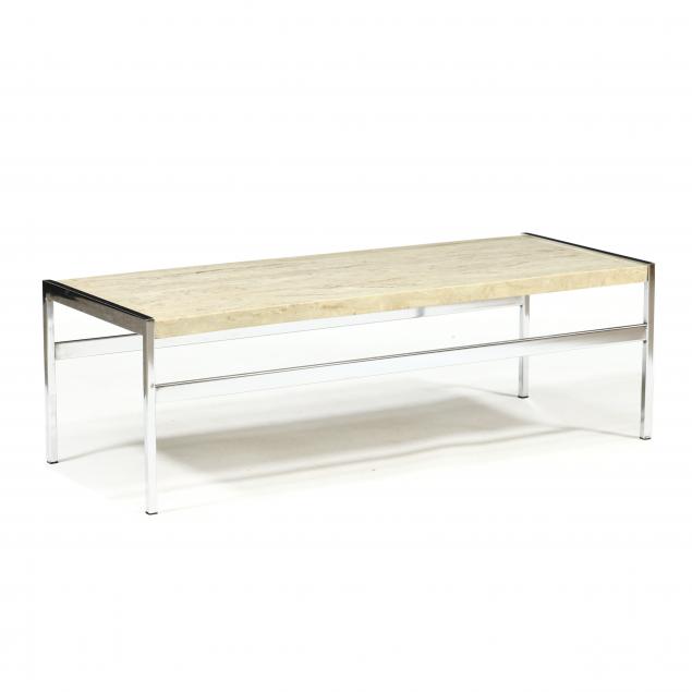 vintage-chrome-and-faux-marble-coffee-table