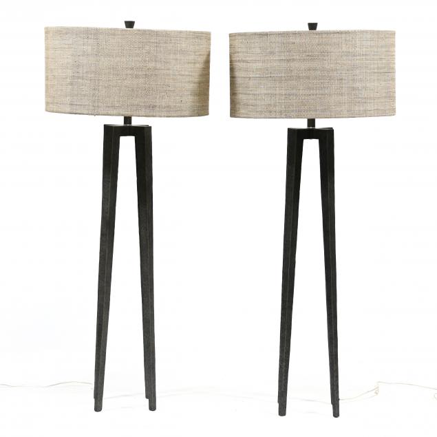 josephine-quattro-pair-of-hammered-metal-floor-lamps