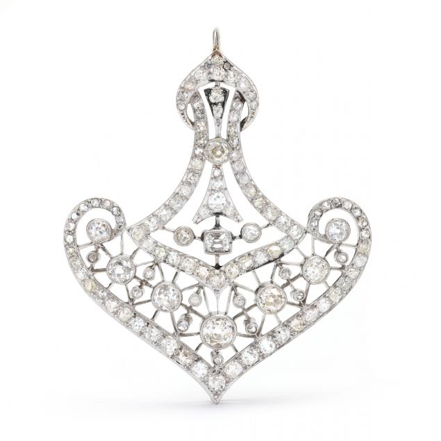 antique-platinum-convertible-diamond-brooch-pendant