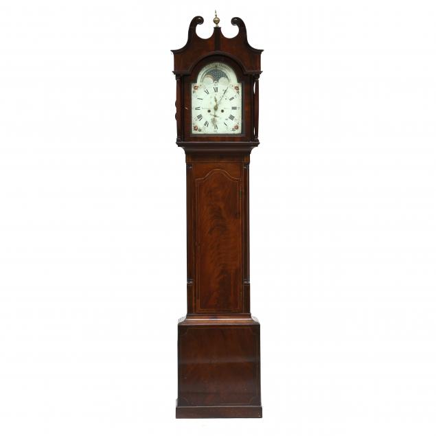 George III Inlaid Mahogany Tall Case Clock, North Graves Hull (Lot 3109 ...