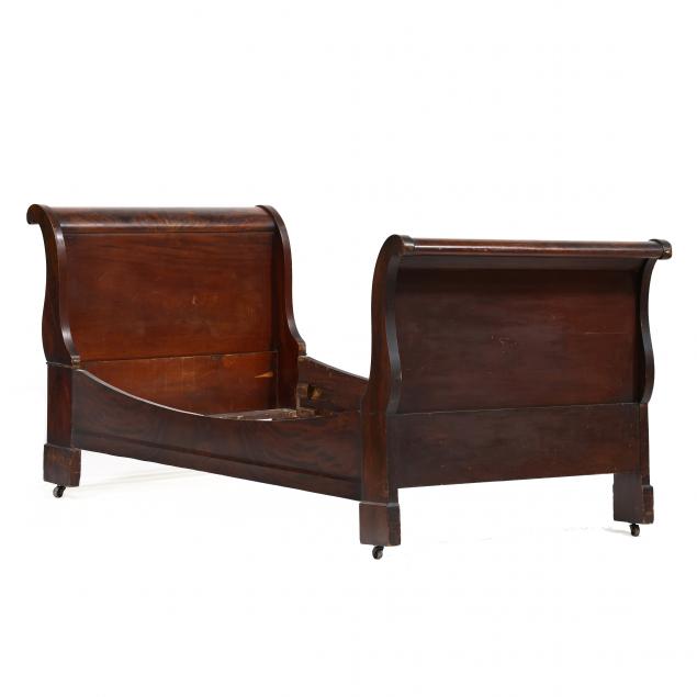 Antique American Late Classical Mahogany Sleigh Bed (Lot 4151 - May ...