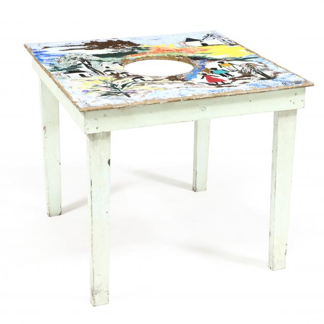 vintage-folk-art-painted-oyster-shucking-table