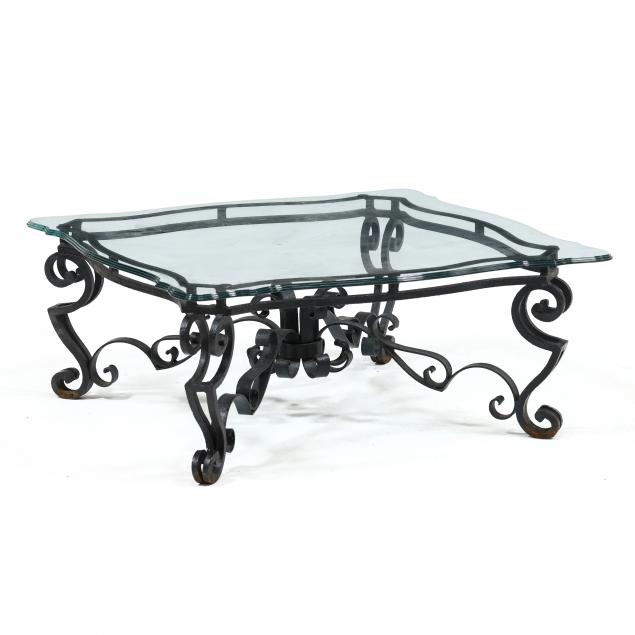 spanish-style-iron-and-glass-coffee-table