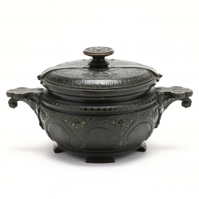 continental-patinated-bronze-lidded-vessel