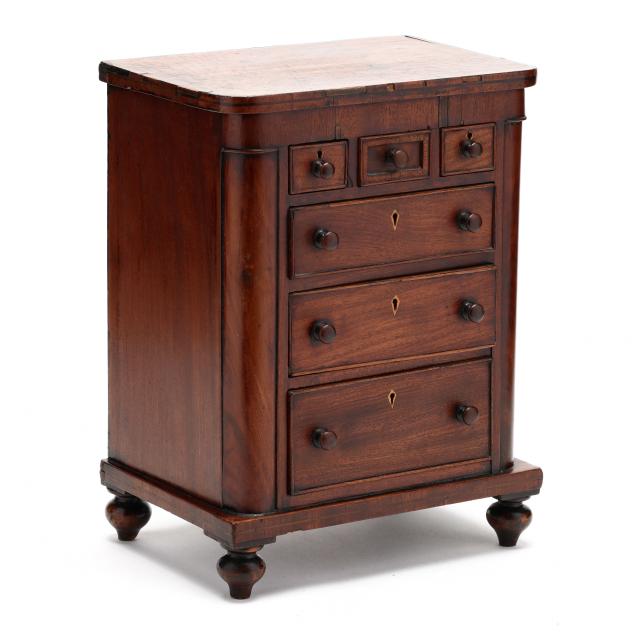 antique-english-mahogany-miniature-chest-of-drawers