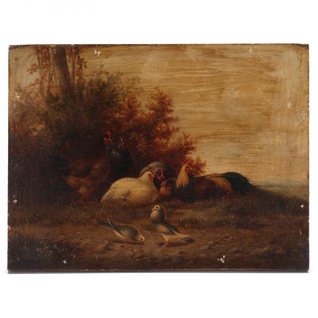 continental-school-late-19th-century-chickens-in-a-landscape