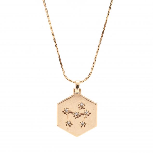 gold-and-diamond-zodiac-pendant-necklace