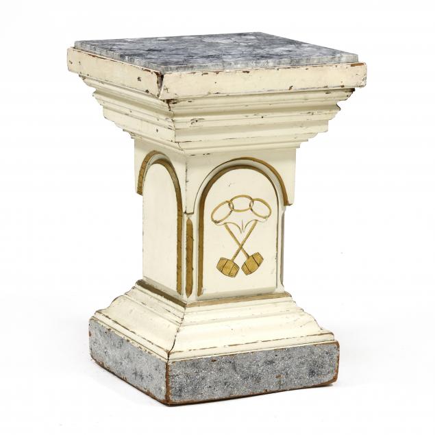 antique-paint-decorated-marble-top-pedestal