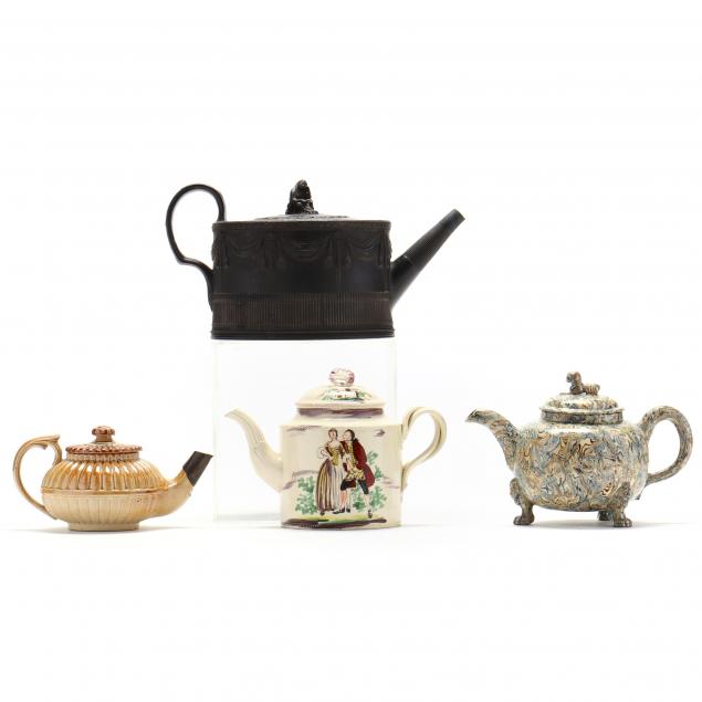 Four Antique English Teapots (Lot 3251 - May Estate Auction - Day 1May