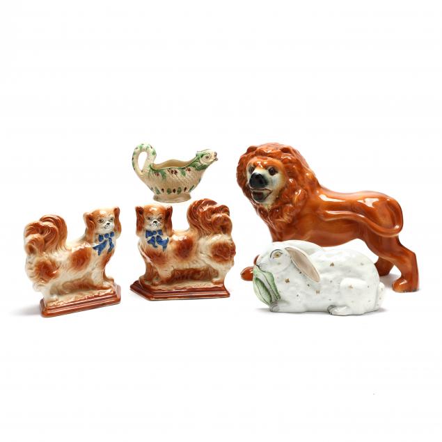 five-english-pottery-animals