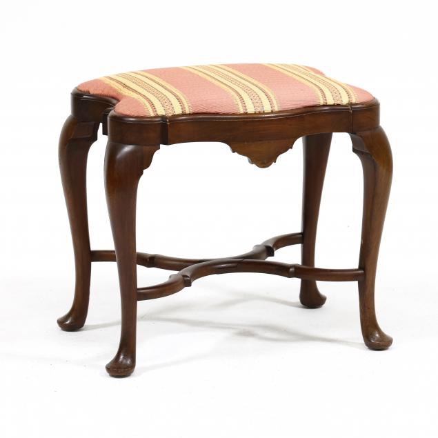 queen-anne-style-carved-mahogany-stool