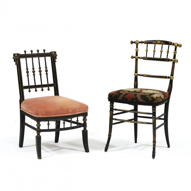 two-english-aesthetic-ebonized-side-chairs