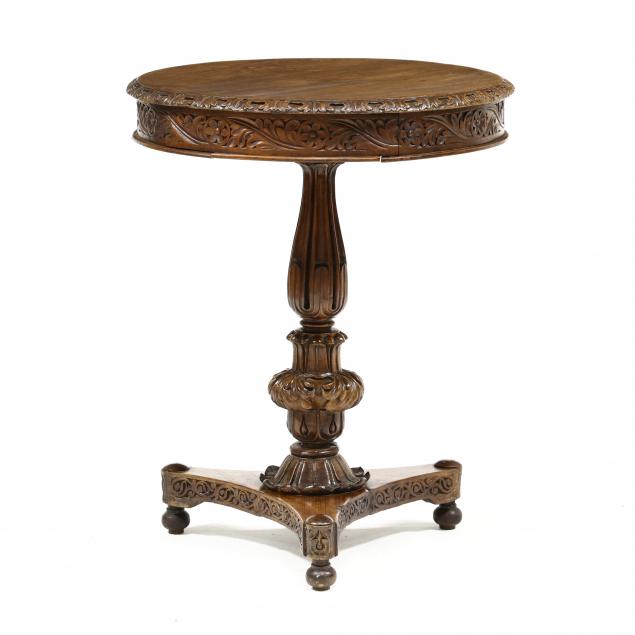 anglo-indian-carved-mahogany-classical-style-tilt-top-tea-table