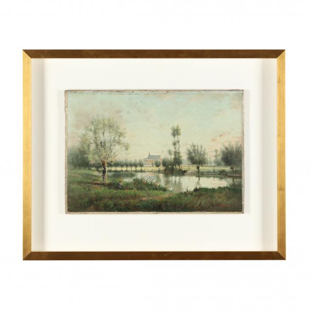 e-palisse-french-late-19th-century-spring-landscape-with-church