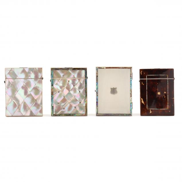 four-antique-continental-card-cases