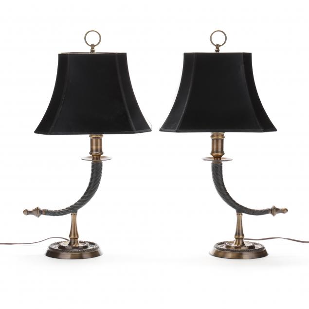 pair-of-decorative-brass-powder-horn-table-lamps