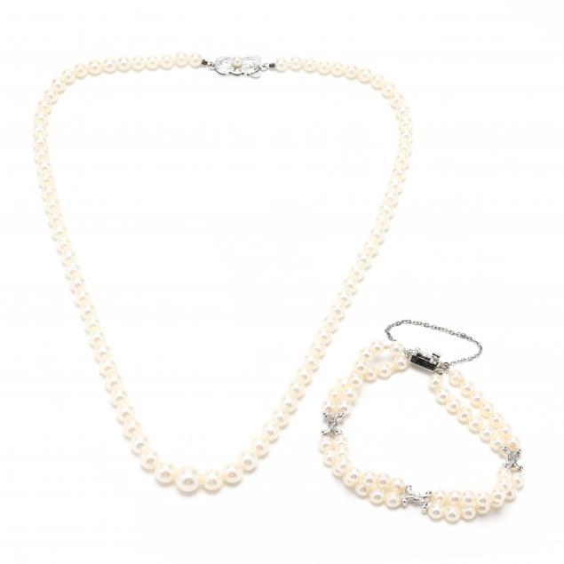 sterling-silver-and-pearl-necklace-and-bracelet-mikimoto