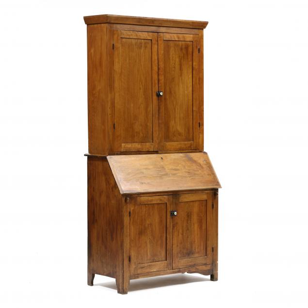 folky-american-walnut-desk-and-bookcase