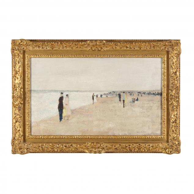 henri-martin-french-20th-century-i-la-plage-a-trouville-deavuille-i