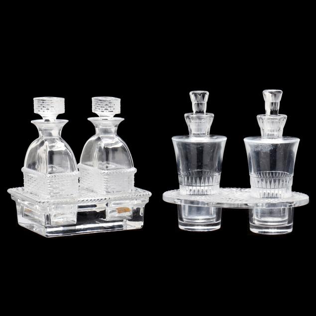 two-lalique-crystal-cruet-sets