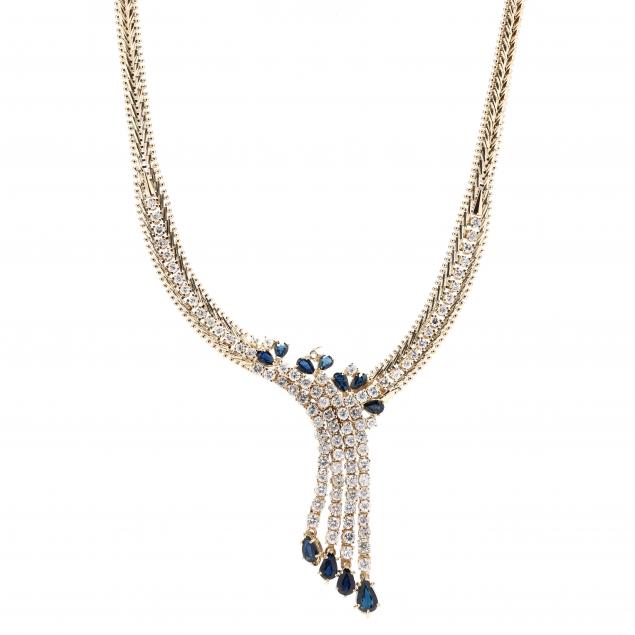 gold-diamond-and-sapphire-necklace