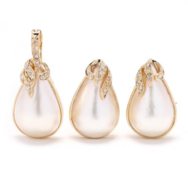 gold-mabe-pearl-and-diamond-pendant-enhancer-and-earrings