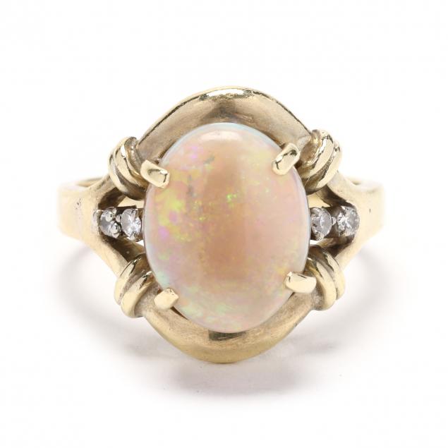 vintage-gold-opal-and-diamond-ring