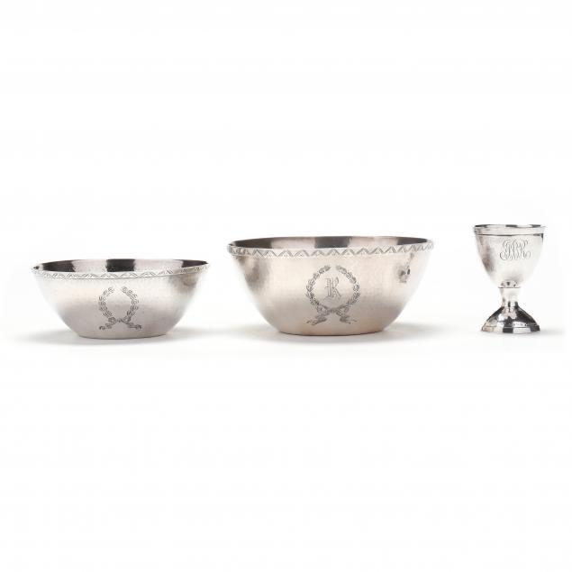 three-american-hand-wrought-sterling-silver-table-items