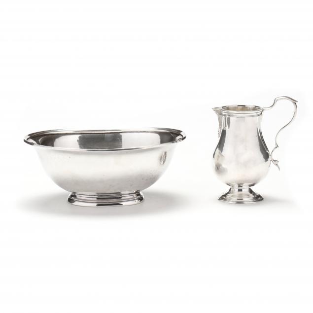 an-arts-and-crafts-sterling-silver-bowl-and-creamer