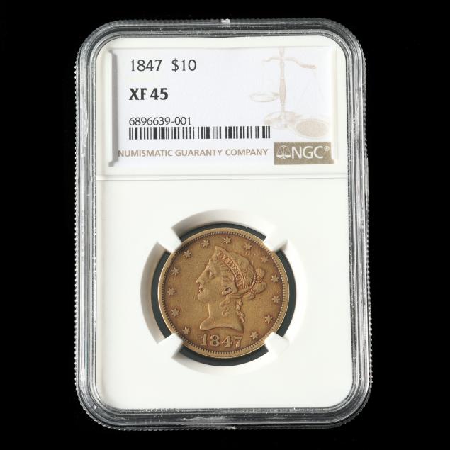 1847 Liberty Head $10 Gold Eagle, NGC XF45 (Lot 4009 - Collectible ...