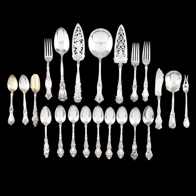 a-collection-of-american-art-nouveau-floral-sterling-silver-flatware