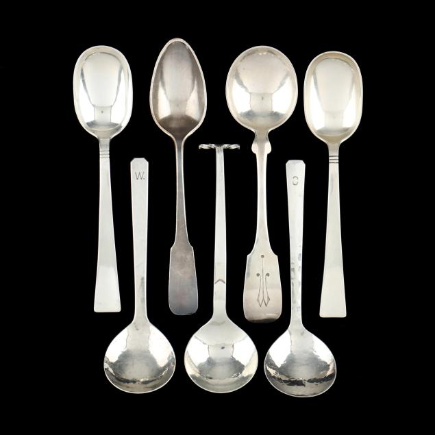 assortment-of-american-arts-and-crafts-sterling-silver-spoons