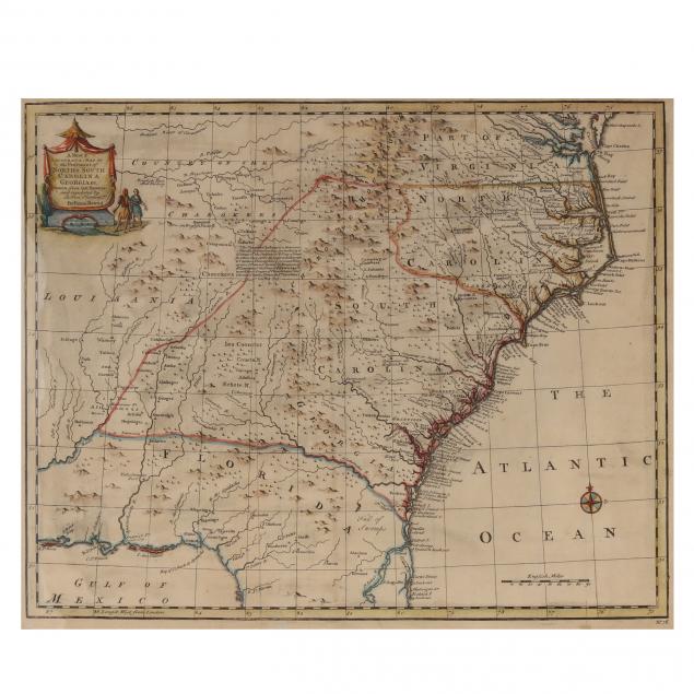 Emanuel Bowen (English, 1697-1767), Map of the American Southeast (Lot ...