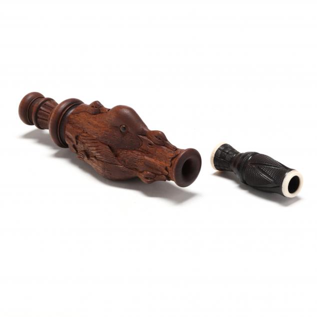 two-custom-carved-duck-calls