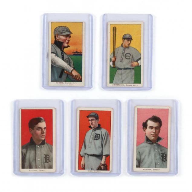 five-t206-tobacco-baseball-cards