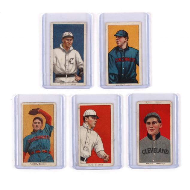 five-t206-tobacco-baseball-cards