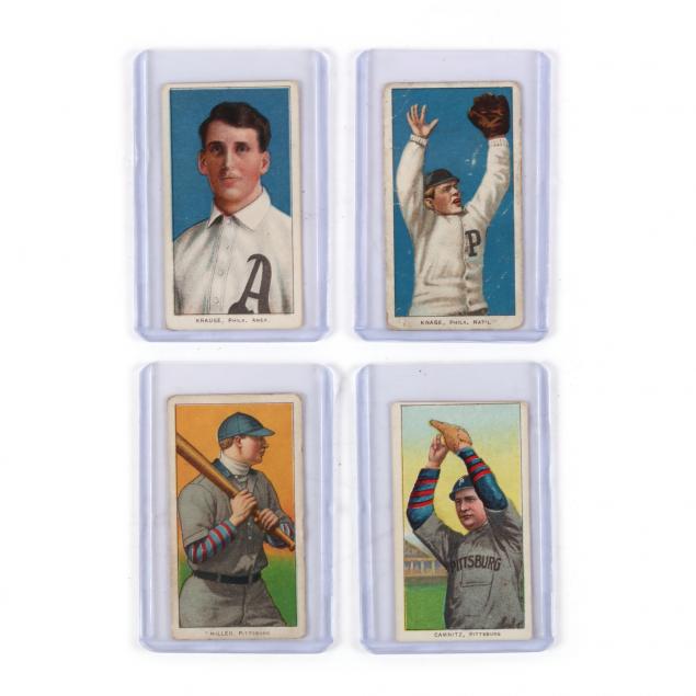 four-t206-tobacco-baseball-cards