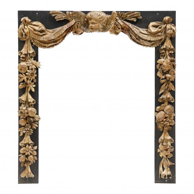 antique-continental-carved-wood-overmantel-wall-swag