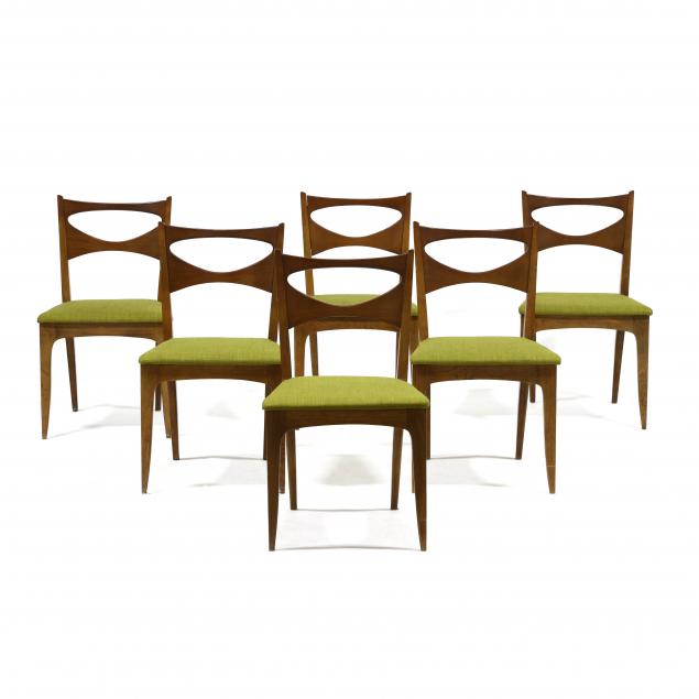 john-van-koert-mid-century-walnut-dining-table-and-six-chairs