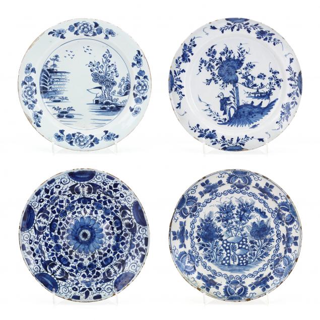 four-delft-dutch-blue-and-white-chargers