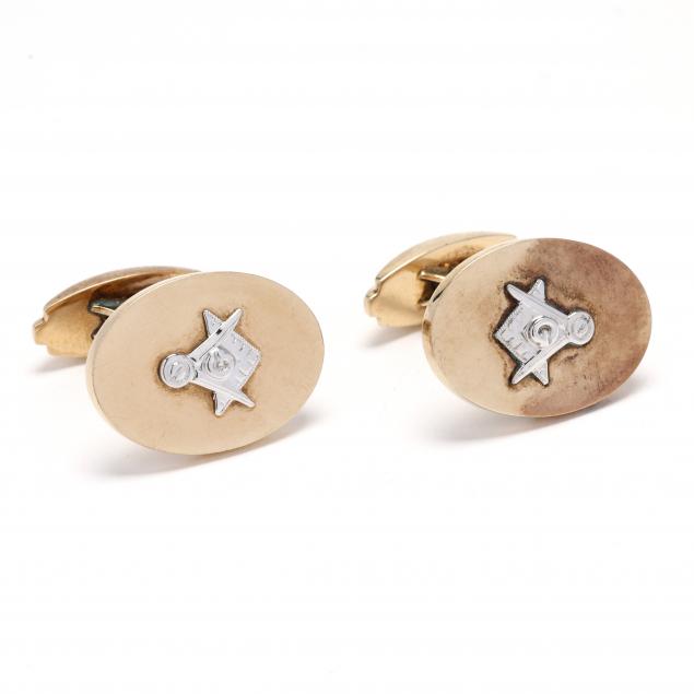 bi-color-gold-masonic-cufflinks