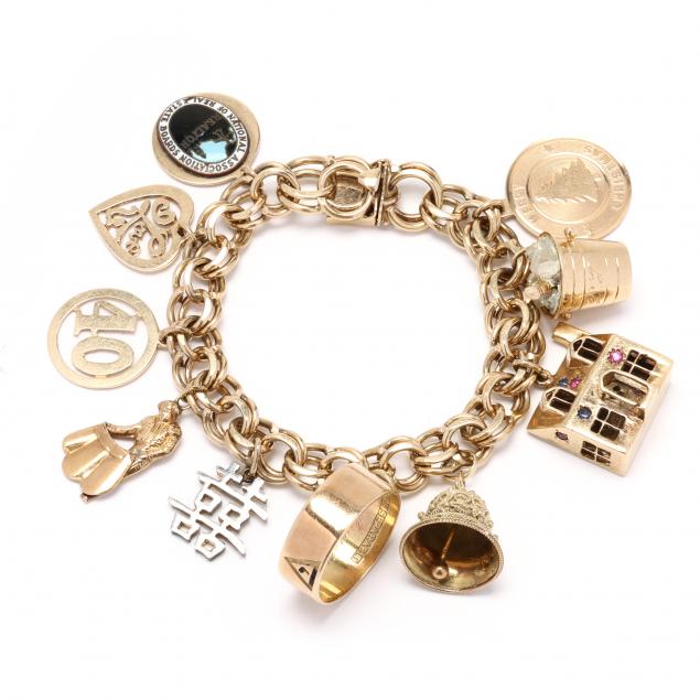 gold-charm-bracelet-with-ten-charms