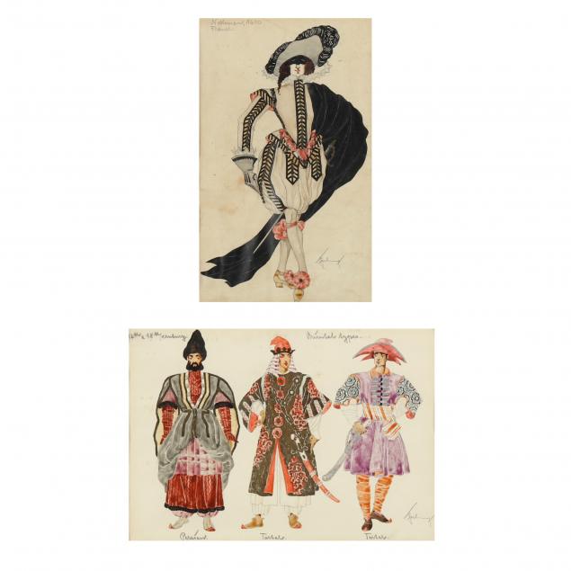 two-framed-costume-designs-for-the-opera-artist-signed