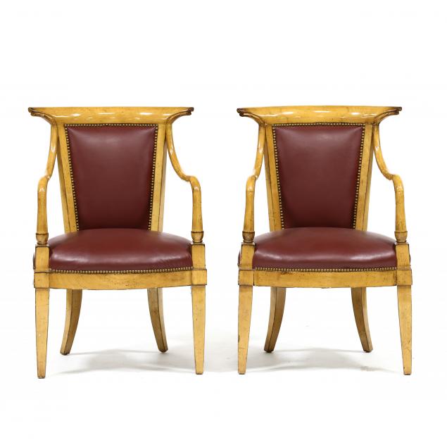 pair-of-biedermeier-style-leather-upholstered-armchairs