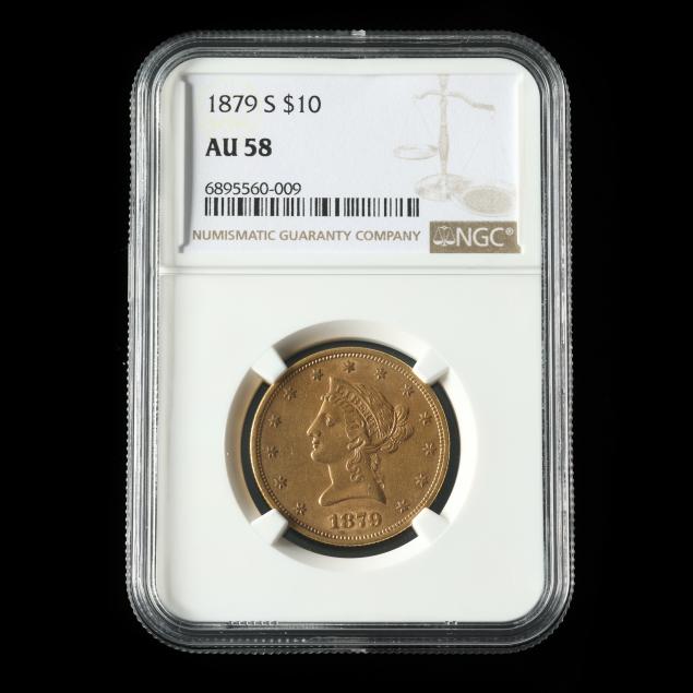 1879-s-liberty-head-10-gold-eagle-ngc-au-58