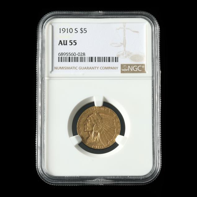 1910-s-indian-head-5-gold-half-eagle-ngc-au-55